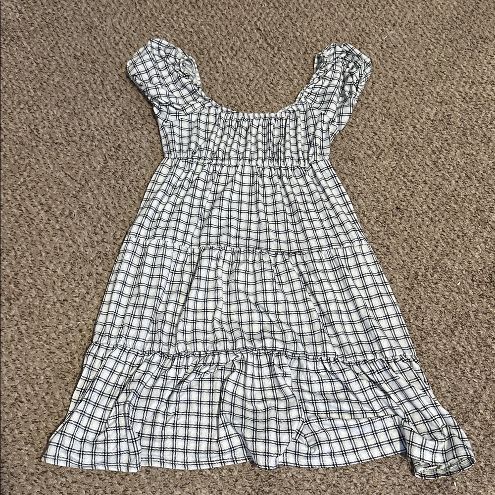 Ultra Flirt Black and White Checkered Midi Dress